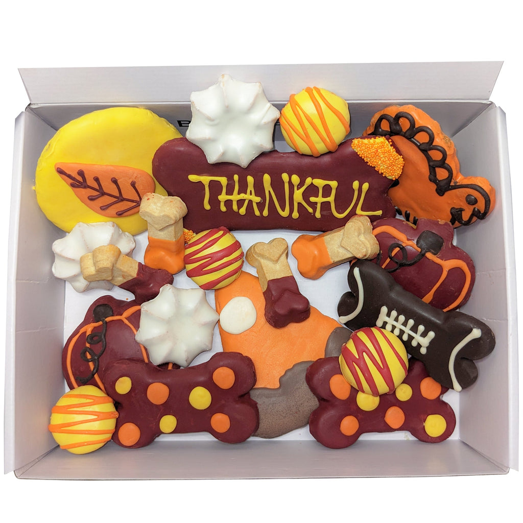 Thankful Themed Dog Treats Gift Box by Bonne et Filou