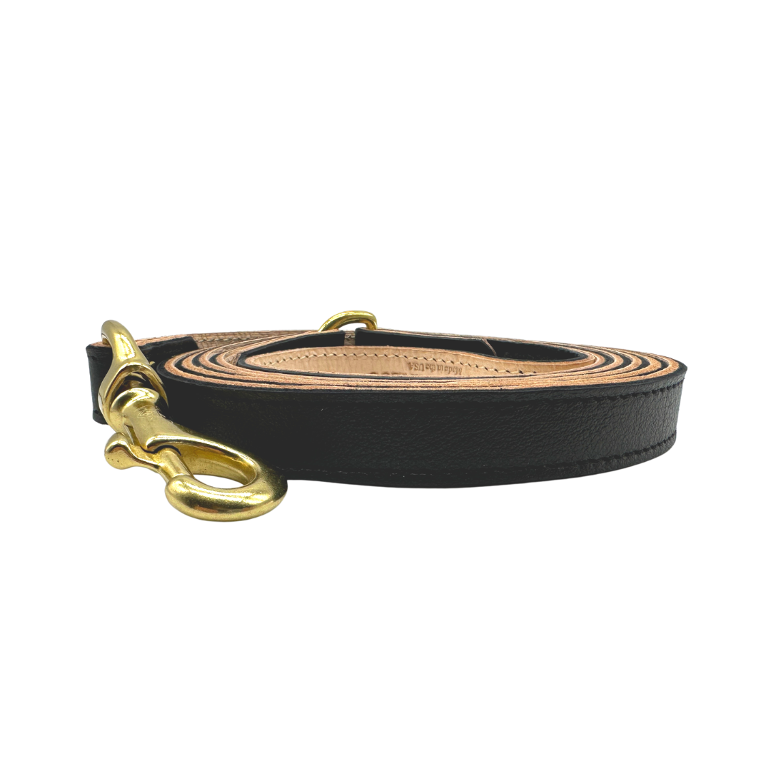 Plain Leather Dog Leashes by Bonne et Filou