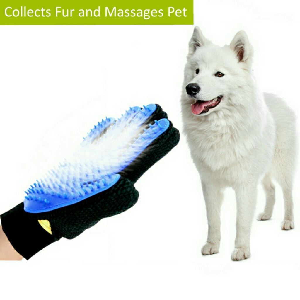 Mr. Peanut's 2 Pak HanD 259 Silicone Pins Pet Grooming Gloves by Mr. Peanut's Pet Carriers