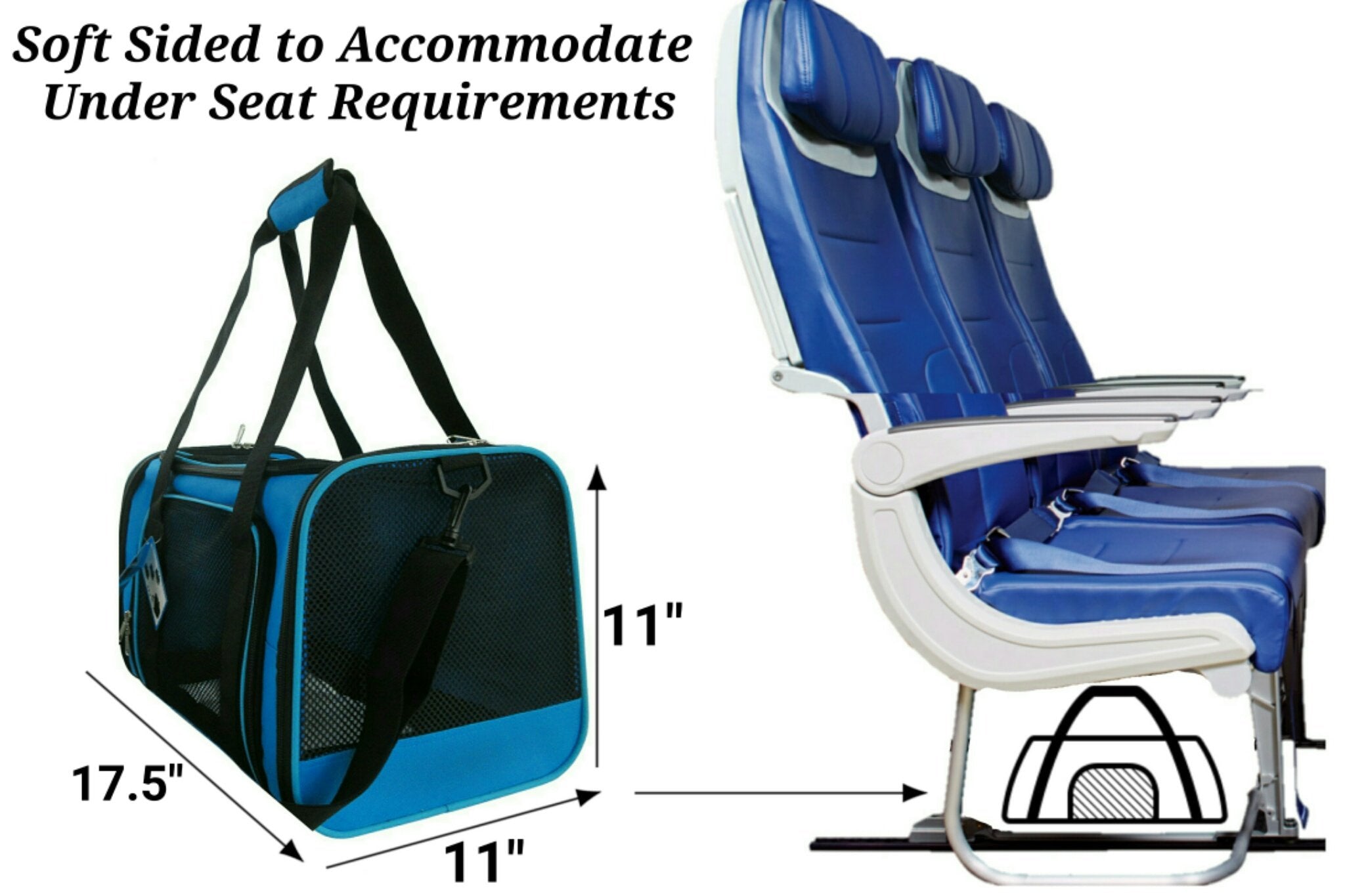 Mr. Peanut's Silver Series Airline Capable Soft Sided Pet Carrier by Mr. Peanut's Pet Carriers