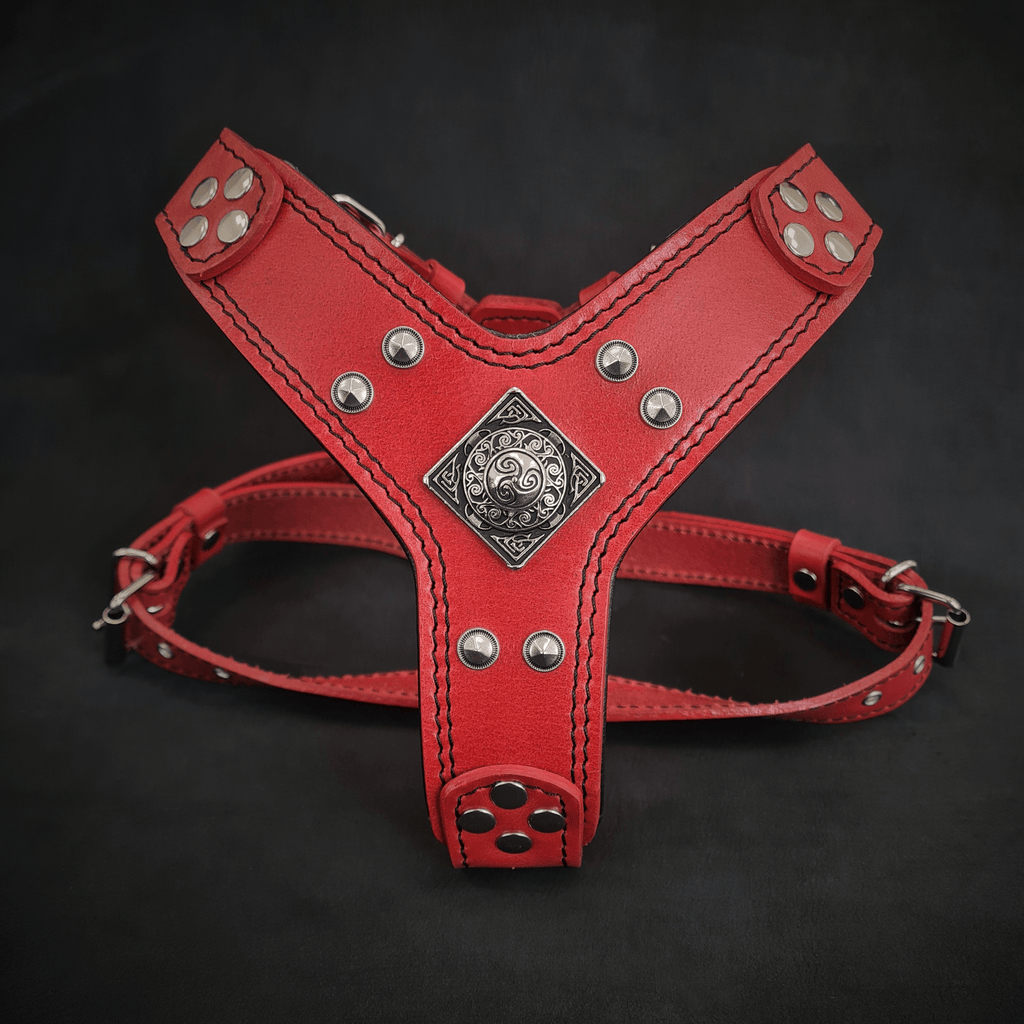 The ''Eros'' harness red Small to Medium Size by Bestia Dog Gear