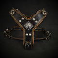 The ''Eros'' harness Black & Orange Small to Medium Size by Bestia Dog Gear