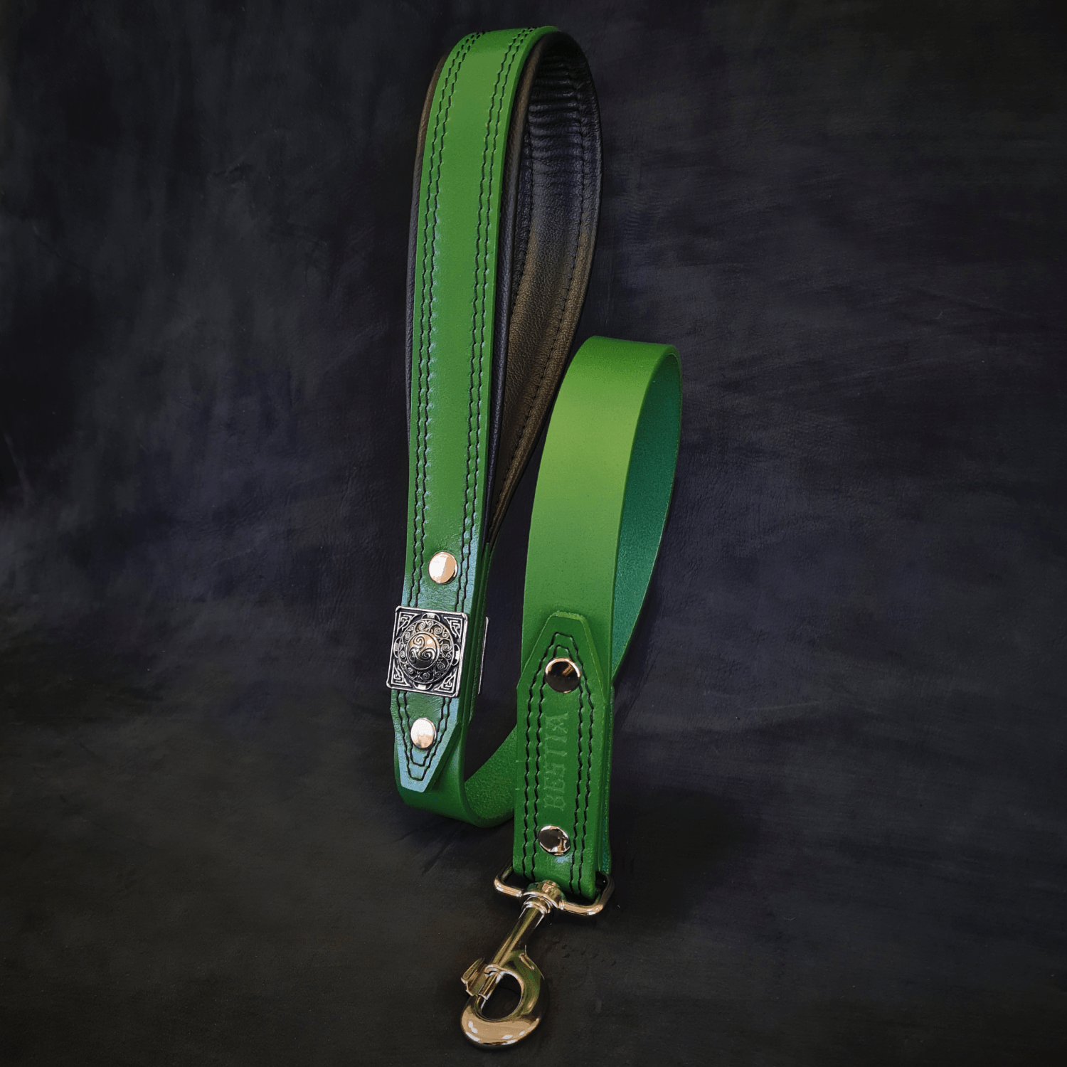 ''Eros'' leash GREEN by Bestia Dog Gear