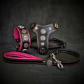 The ''Bijou'' SET - Collar, Harness, Leash. Pink by Bestia Dog Gear