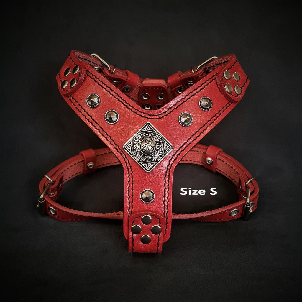 The ''Eros'' harness red Small to Medium Size by Bestia Dog Gear