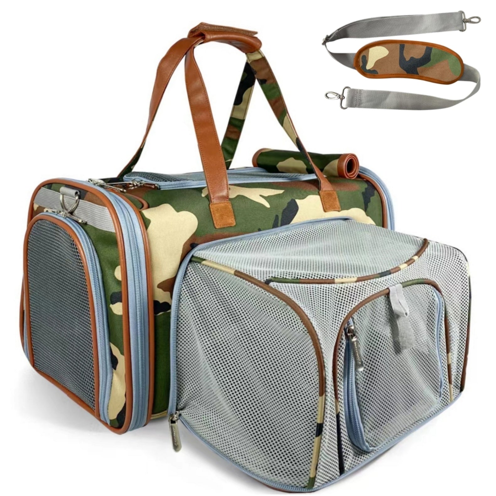 Mr. Peanut's Gold Series Standard Size Airline Compliant Expandable Pet Carrier - Prints Edition by Mr. Peanut's Pet Carriers