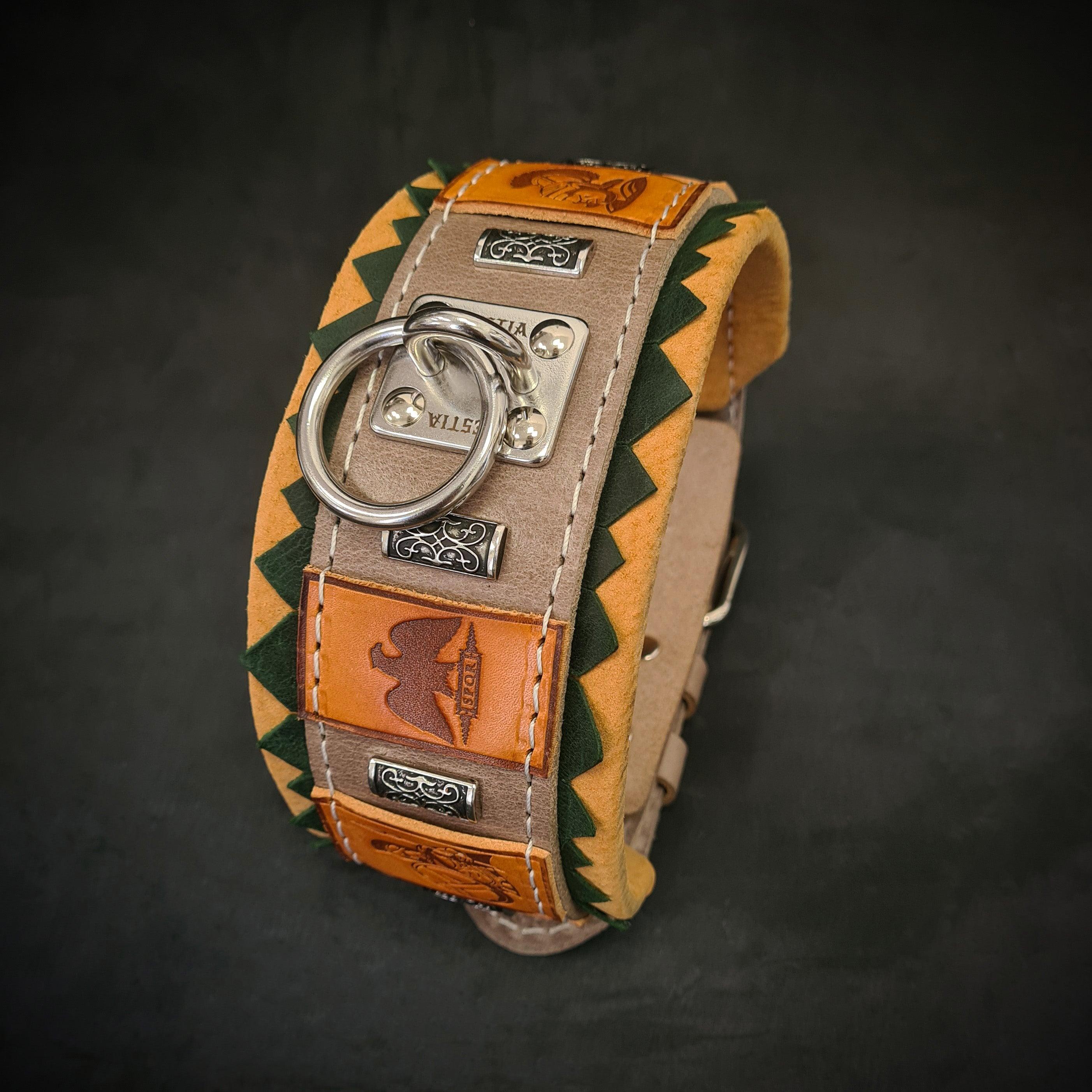 The ''SPQR'' Dog Collar by Bestia Dog Gear