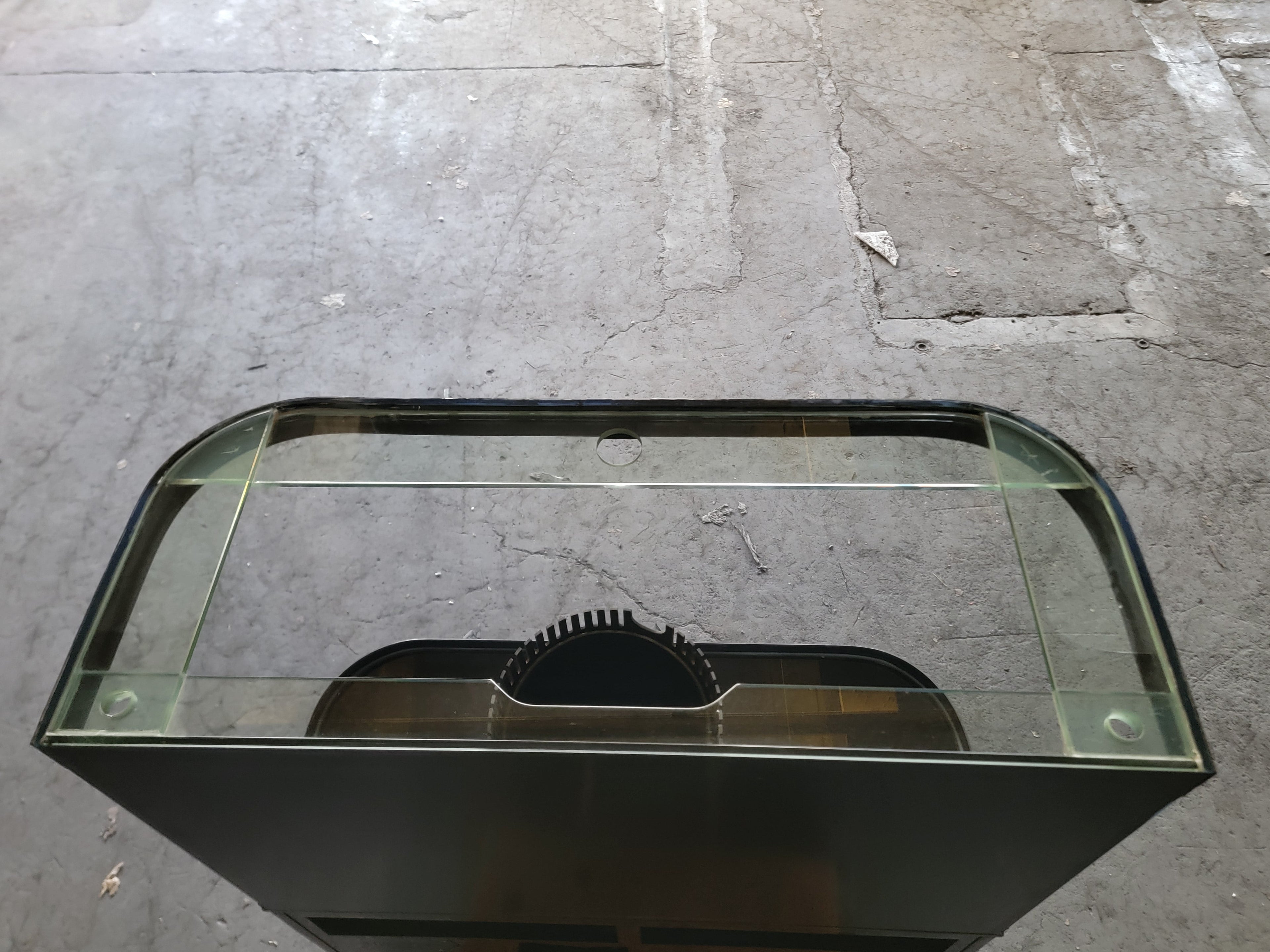 120g Curved Panoramic Flat Bowfront Glass Reef-Ready Aquarium in Marble Finish Stand by Northeast Aquariums LLC