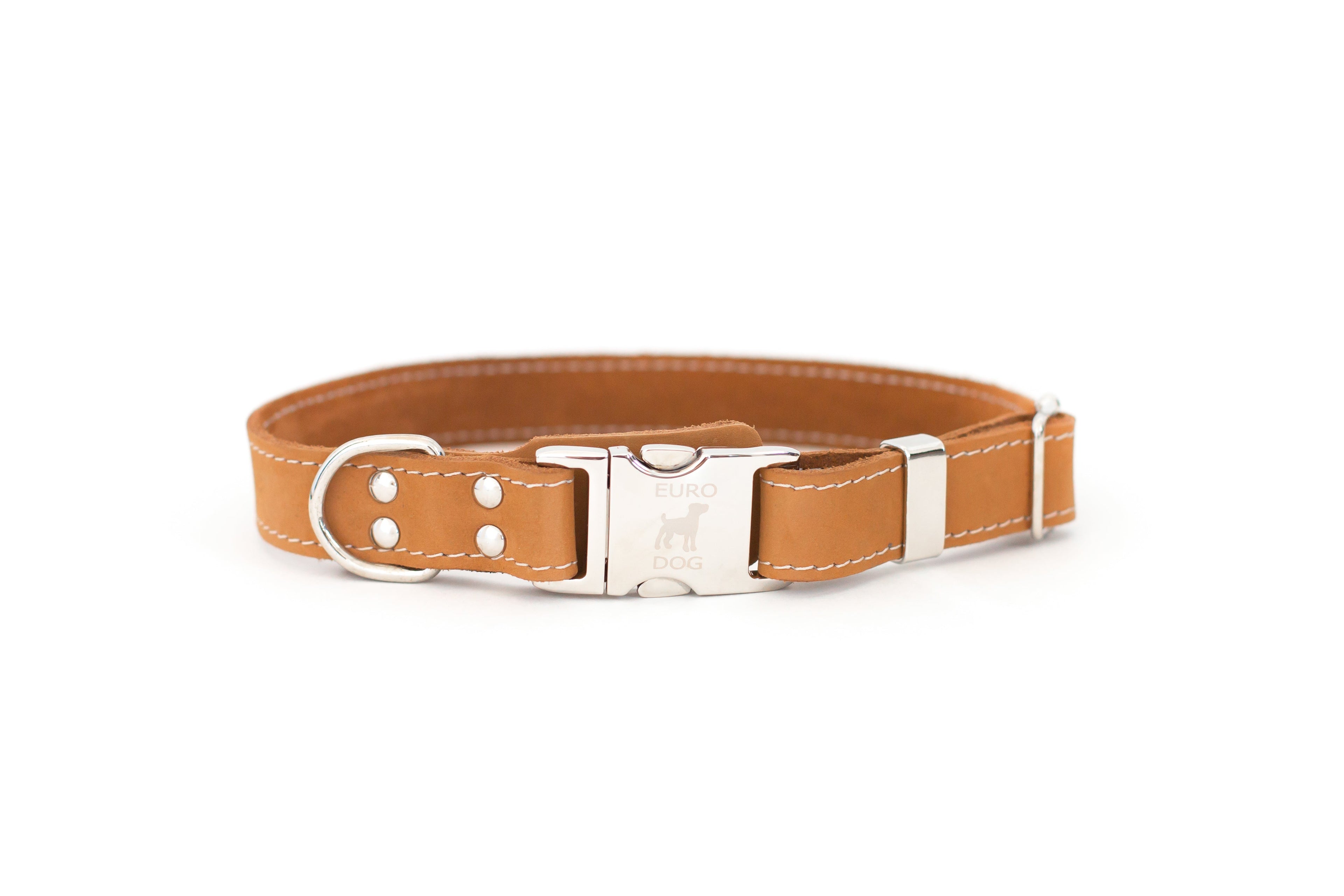 Quick-Release Style Leather Collar and Leash Set by Euro-Dog Collars and Leads
