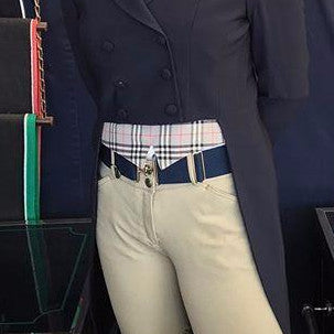 Navy + Silver Elastic Belt by ACE Equestrian