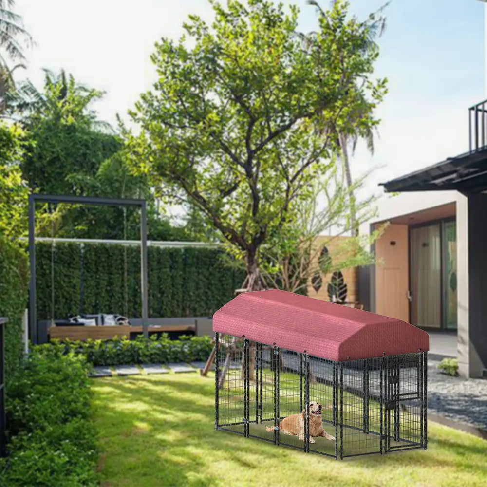 Outdoor Covered Dog Kennel by VetsPetStore