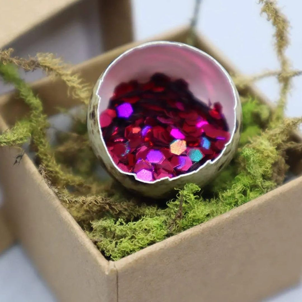 Gender Reveal Ideas: Quail Egg Pregnancy Announcement Kit for Family - Creative Baby Shower Activities & Memorable Baby's Gender Reveal comes with 3 Hollow Quail eggs, glitter, and a craft box by Quailz.com by Undique LLC