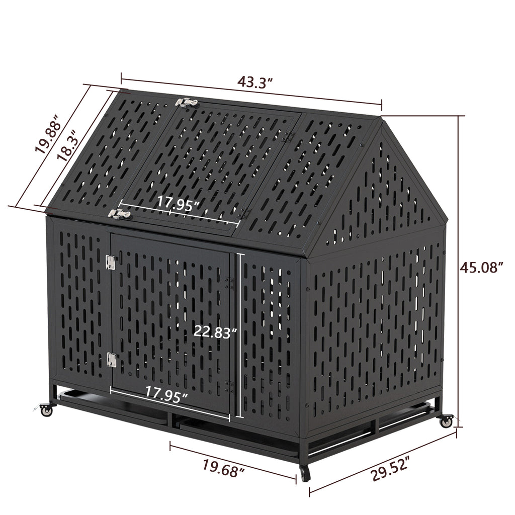 45 inch Heavy Duty Dog Crate by VetsPetStore