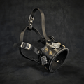 The "Aztec" leather muzzle BLACK by Bestia Dog Gear