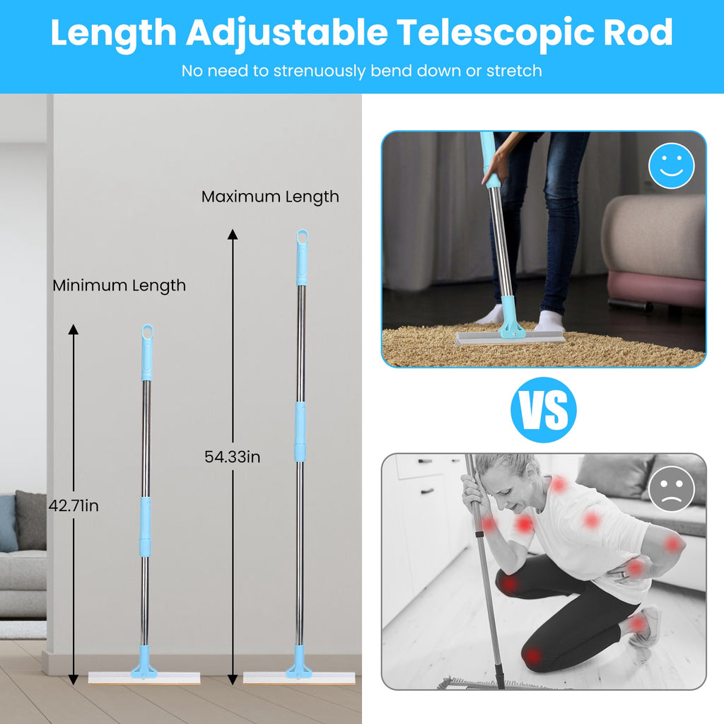 1Pc Pet Hair Removal Rake With 54 in Adjustable Telescopic Rod by VetsPetStore