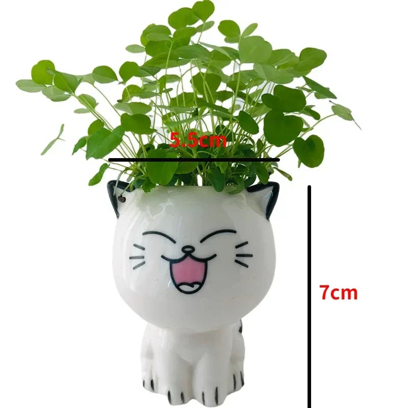 Mini Cat Ceramic Flowerpot by Love My Pet