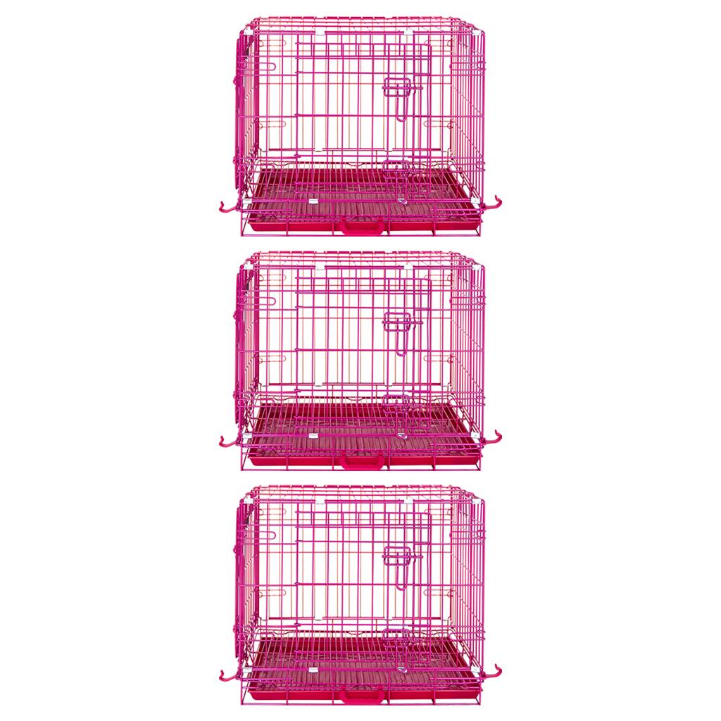 24-42" Collapsible Pink Dog Crate RED24-42 by Homey Pet Official