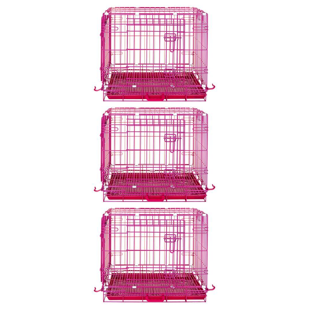 24-42" Collapsible Pink Dog Crate RED24-42 by Homey Pet Official