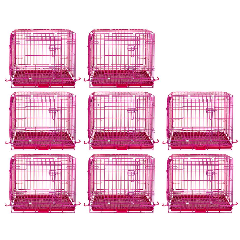 24-42" Collapsible Pink Dog Crate RED24-42 by Homey Pet Official