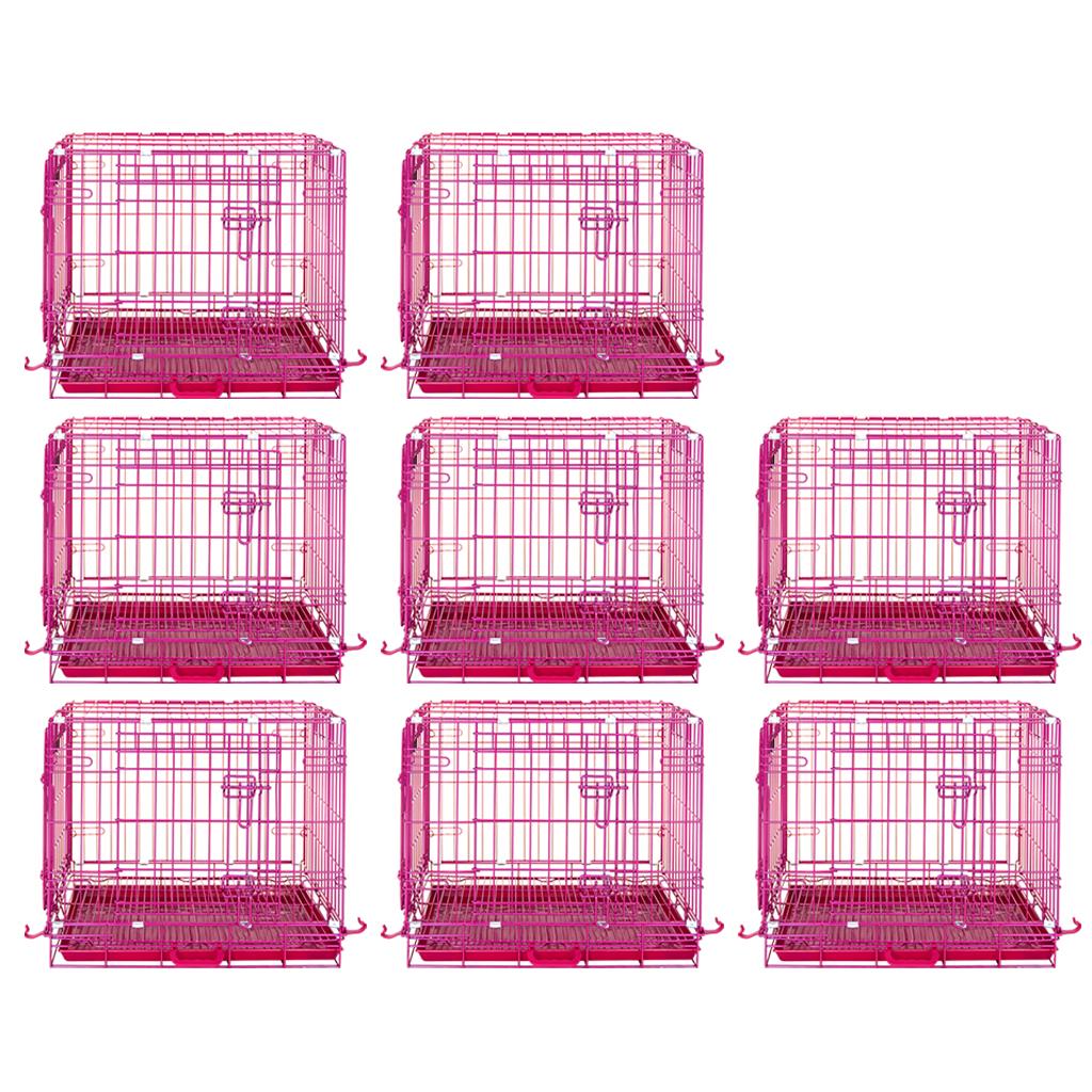 24-42" Collapsible Pink Dog Crate RED24-42 by Homey Pet Official