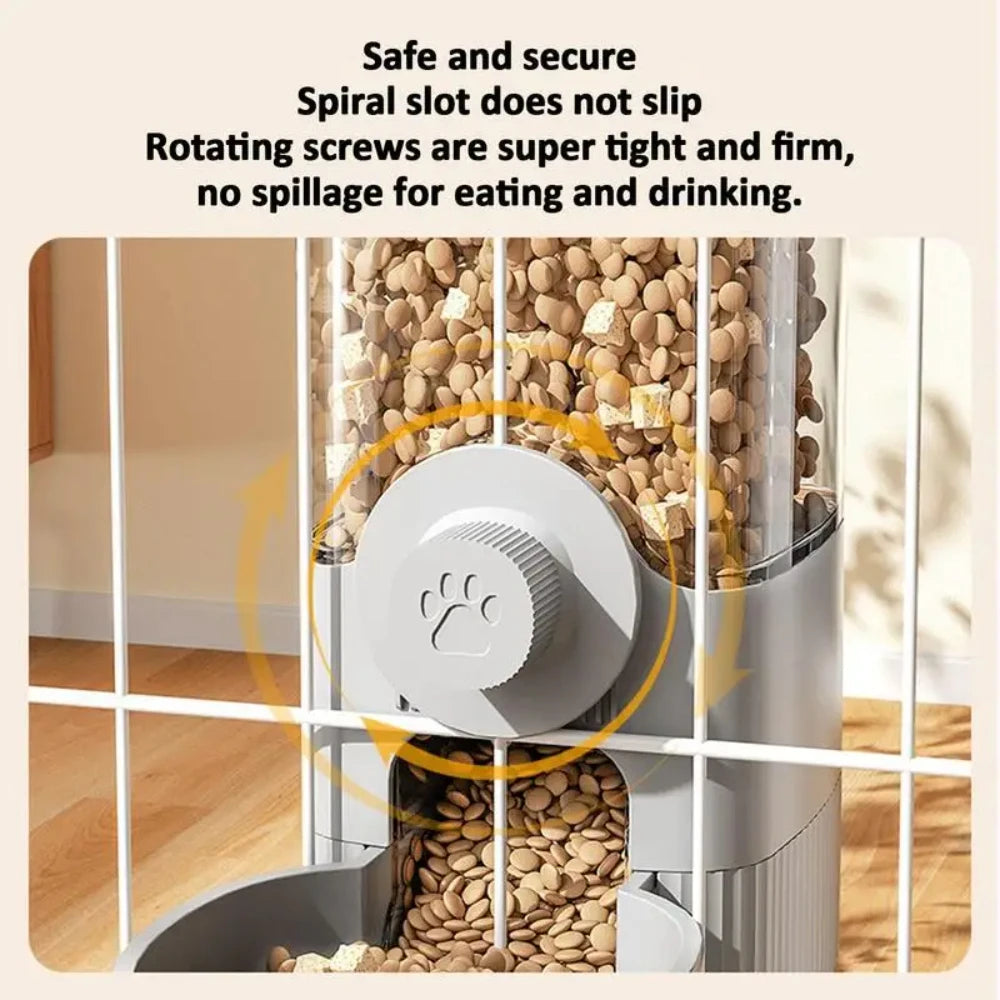 Hanging Water And Food Dispenser by Love My Pet