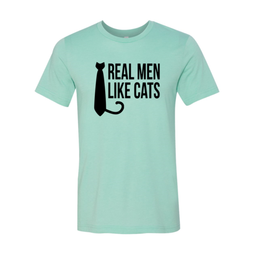 Real Men Like Cat T-Shirt by Furr Baby Gifts