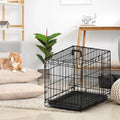 30-inch Black Wire Dog Cage Double Lock Mechanism Double Door Single Handle Single Bolt by Amazing Pet Bargains