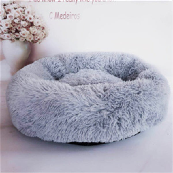 Round Long Hairy Autumn And Winter Nest Pad Cat Mattress by Amazing Pet Bargains