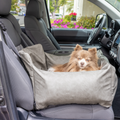 PupProtector™ Faux Leather Memory Foam Dog Car Bed - Slate Gray by Paw.com