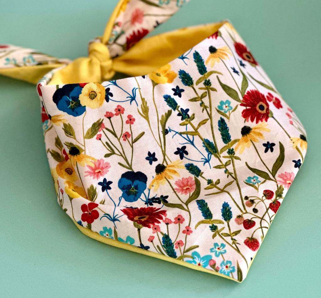 Spring Flowers Dog Bandana New Arrivals by Happy Tails Outfitters