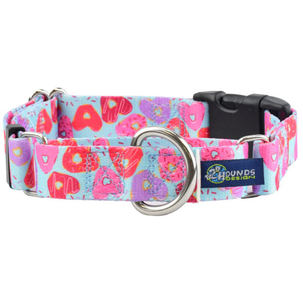 Sweet Sprinkles Heart Donut Buckle Martingale Dog Collar – EarthStyle by 2 Hounds Design