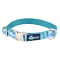Teal Tie-Dye Velvet Essential Dog Collar by 2 Hounds Design
