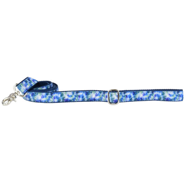 Navy Tie-Dye Velvet Dog Leash by 2 Hounds Design