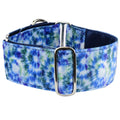 Navy Tie-Dye Elite Velvet Buckle Martingale Dog Collar by 2 Hounds Design