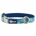 Blue Plaid Velvet Essential Dog Collar by 2 Hounds Design
