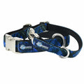 Midnight Winter Plaid Velvet Essential Buckle Martingale Dog Collar by 2 Hounds Design