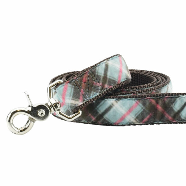 Jane’s Shirt Winter Plaid Velvet Dog Leash by 2 Hounds Design