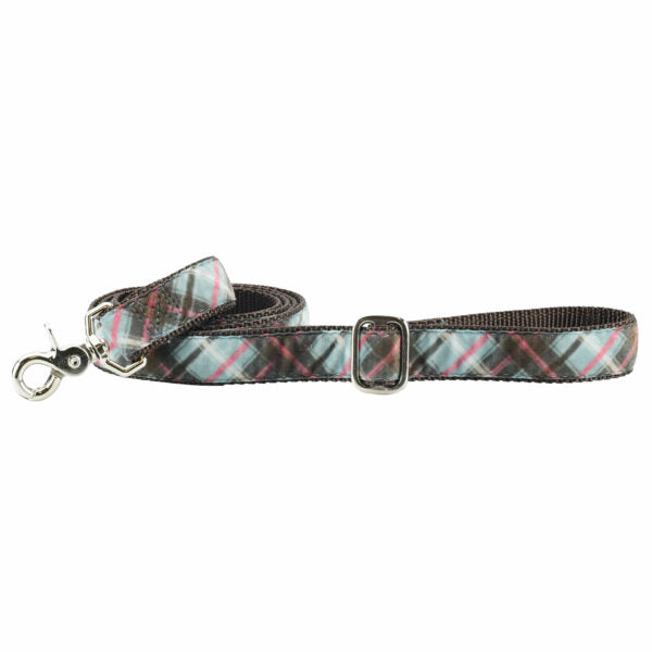Jane’s Shirt Winter Plaid Velvet Dog Leash by 2 Hounds Design