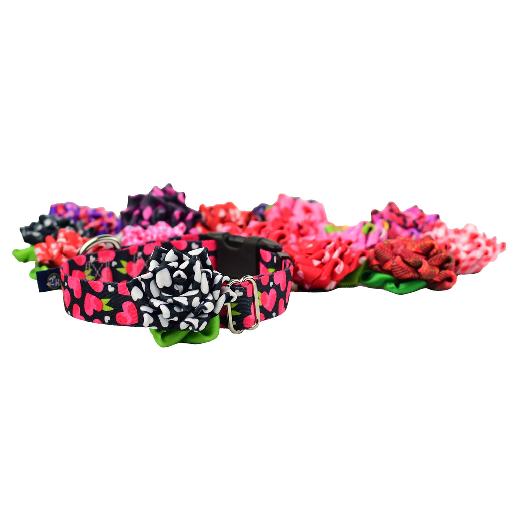 Collar Flower - Black and White Kisses by 2 Hounds Design