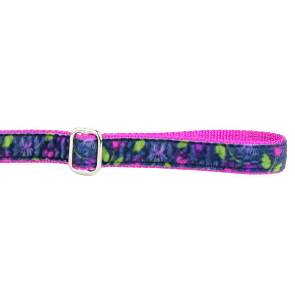 Midnight Dahlia Velvet Dog Leash by 2 Hounds Design