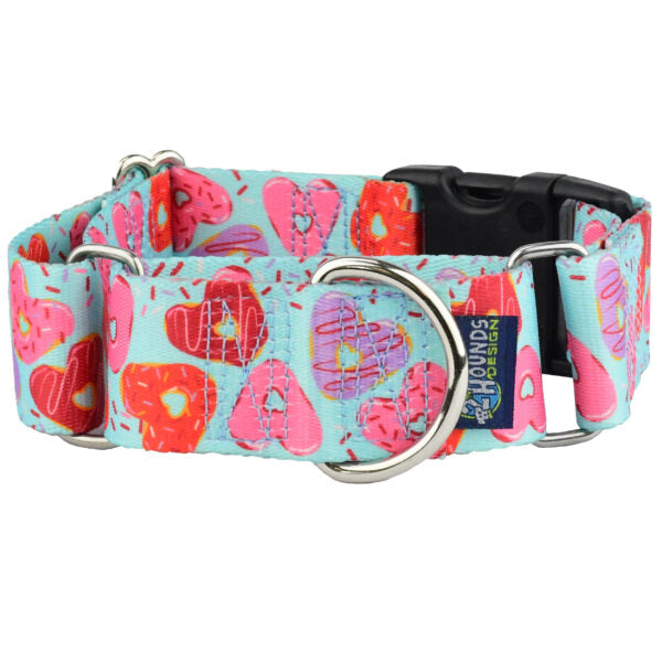 Sweet Sprinkles Heart Donut Buckle Martingale Dog Collar – EarthStyle by 2 Hounds Design
