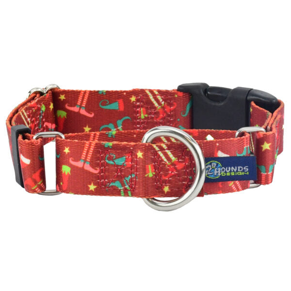 Elf Shoes Christmas Buckle Martingale Dog Collar – EarthStyle by 2 Hounds Design