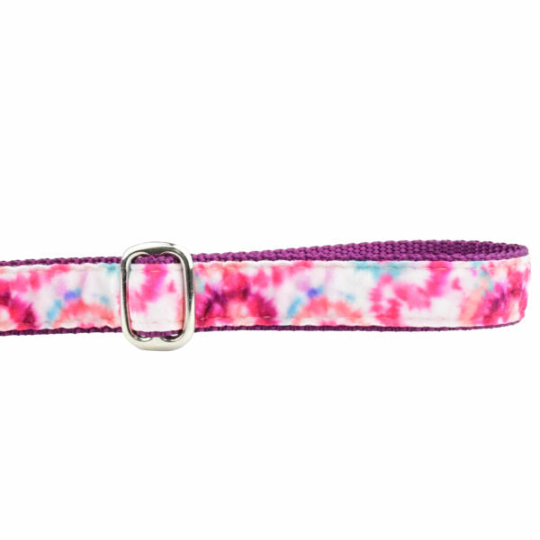 Pink Tie-Dye Velvet Dog Leash by 2 Hounds Design