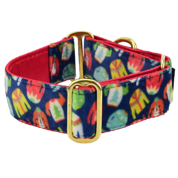 Cozy Sweaters Elite Velvet Martingale Dog Collar by 2 Hounds Design