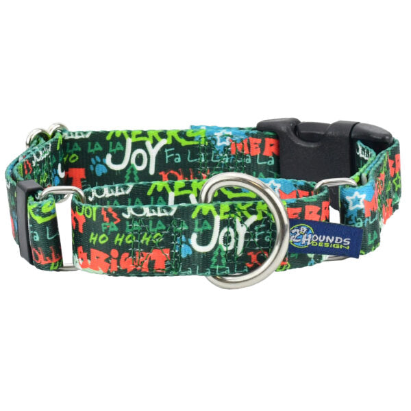 Holiday Graffiti Buckle Martingale Dog Collar – EarthStyle by 2 Hounds Design