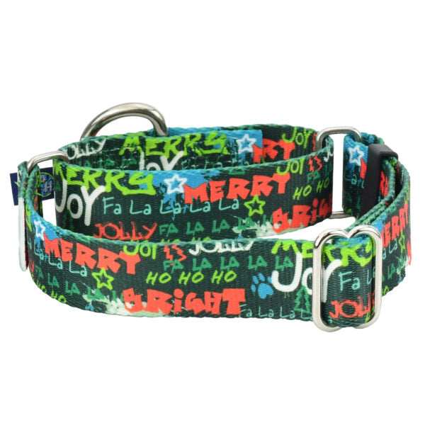 Holiday Graffiti Martingale Dog Collar – EarthStyle by 2 Hounds Design