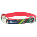 Christmas Stripe Velvet Essential Dog Collar by 2 Hounds Design
