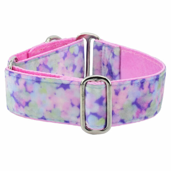 Hydrangea Elite Velvet Dog Collar by 2 Hounds Design