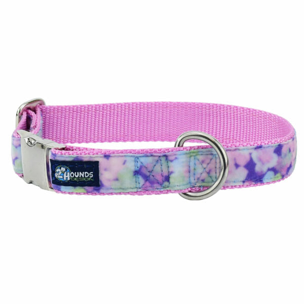 Hydrangea Velvet Essential Dog Collar by 2 Hounds Design