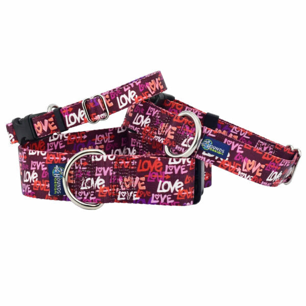 Love Graffiti Red Buckle Martingale Dog Collar – EarthStyle by 2 Hounds Design